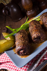 baked beef Roulades with delicious fillings