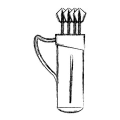 Archery quiver isolated