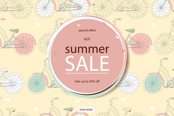 Super summer bike sale concept.