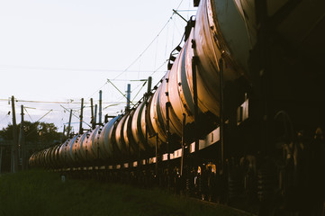 Freight train with fuel tanks