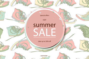 Summer trendy sports shoes.