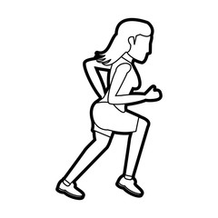running vector illustration