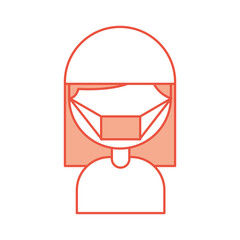 nurse avatar character icon vector illustration design