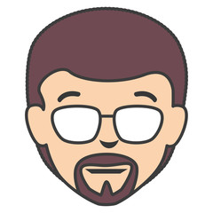 young man head avatar character