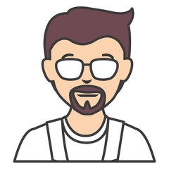 elegant businessman avatar character