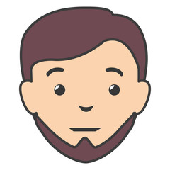 young man head avatar character