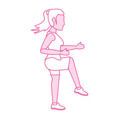 running vector illustration