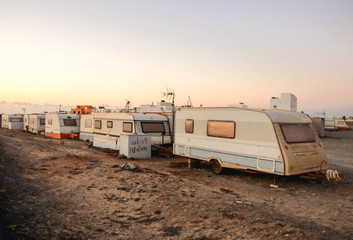Caravan Park in the Desert