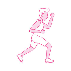 running vector illustration