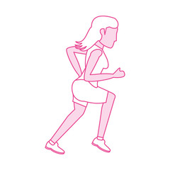running vector illustration