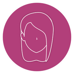 beautiful woman head avatar character