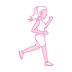 running vector illustration
