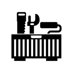 tool box with tools vector illustration design