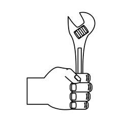 Plumbing wrench isolated