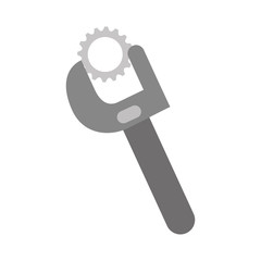 wrench tool with nut vector illustration design