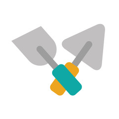 cross spatulas of construction icon vector illustration design