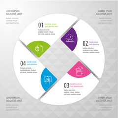 Icon Set and Infographics. Decorative Flags. Color vector time axis. Template with hexagons.