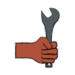 Plumbing wrench isolated