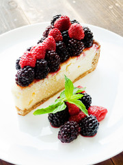 Fresh baked cheesecake