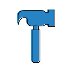 hammer tool isolated icon vector illustration design