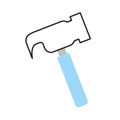 hammer tool isolated icon vector illustration design