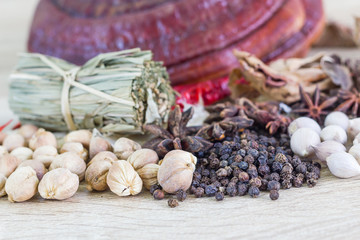 Healthy thai food recipes concept