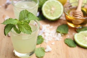 kaffir lime and lemon