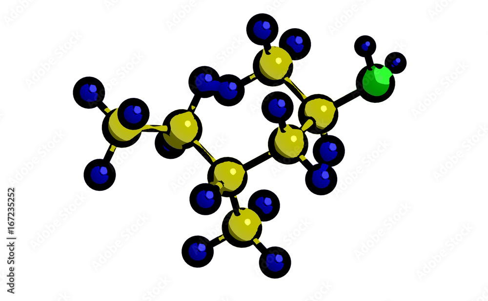 Poster Methylhexanamine (Forthane) - molecular structure