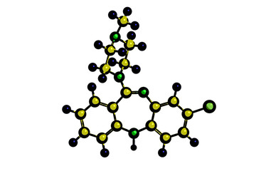 Clozapine (Clozaril) - molecular structure