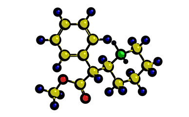 Methylphenidate (Ritalin) - molecular structure