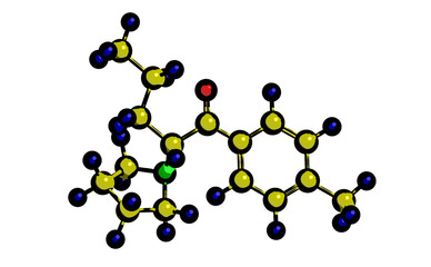 Pyrovalerone (Centroton) - molecular structure