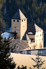 Fototapeta na wymiar Ciastel de Tor Castle at S. Martino in Badia, Alta Badia, Dolomiti - Italy.
