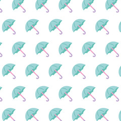 cute umbrella pattern background vector illustration design