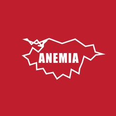 Anemia, health concept vector background