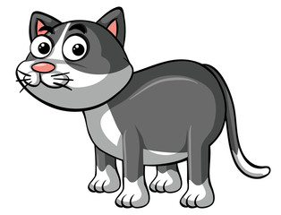 Cute cat with happy face