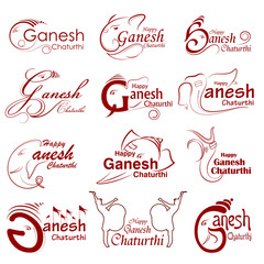 Lord Ganpati on Ganesh Chaturthi background