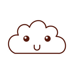 Beautiful fantasy cloud kawaii character vector illustration design