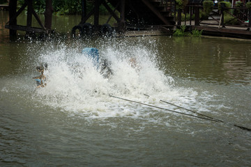 Turbine water machine to make an oxygen