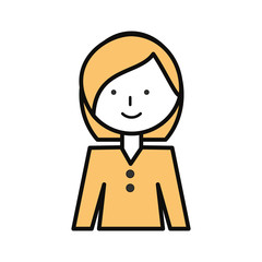 Woman profile cartoon