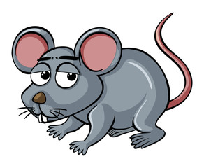 Little mouse with sad face