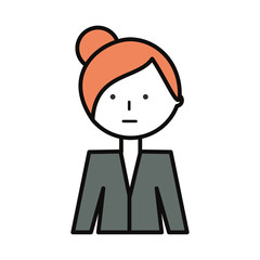 Woman profile cartoon