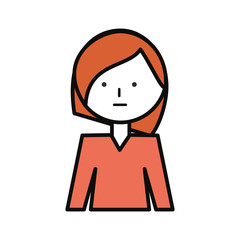 Woman profile cartoon