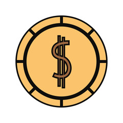 Money coin isolated