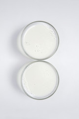 Glasses of milk 