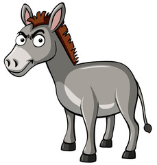 Fototapeta premium Gray donkey with serious face