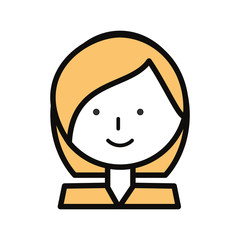Woman profile cartoon
