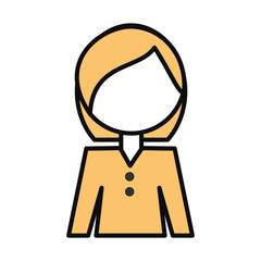 Woman profile cartoon