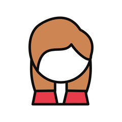 Woman profile cartoon