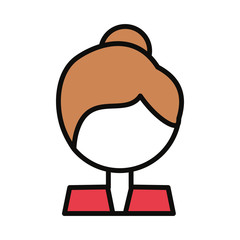 Woman profile cartoon