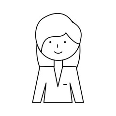 Woman profile cartoon